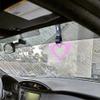 Auto Car Accessory 2Pcs ANGEL WING Heart Glow In Dark Pink TSURIKAWA Ring Subway Train Bus Handle Style_8888 view 3