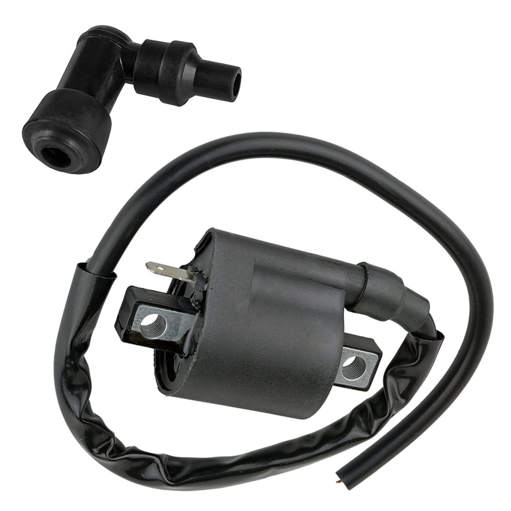 Caltric Ignition Coil with Spark Plug Cap Compatible with Yamaha Raptor 50 YFM50 2004 2005 2006 2007 2008