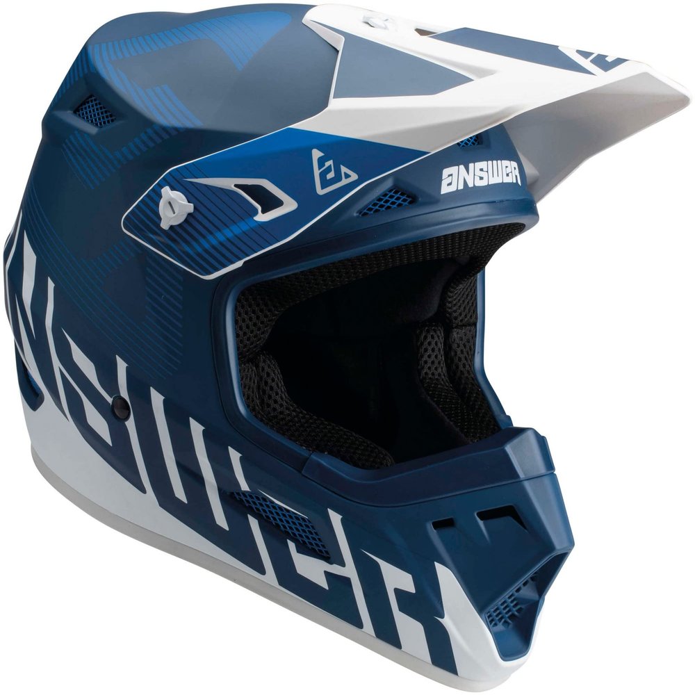 Answer Racing 447653 A23 AR1 V2 Bold Helmet: Blue/White, XL