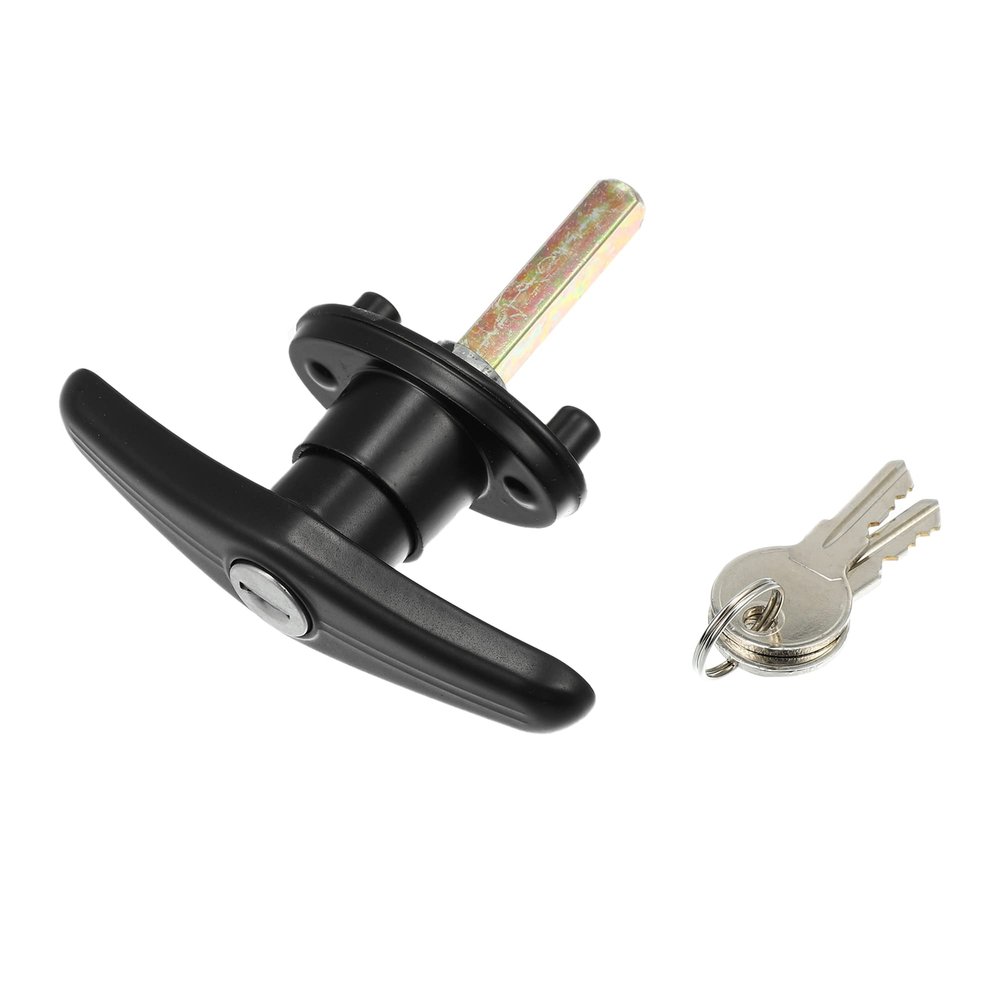 X AUTOHAUX 1Set Truck Cap Locking T-Handles for Pickup Truck Cap Camper Shell T-Handles Lock with 2 Keys for Most Brands of Truck Caps Camper Tops Blind Mount Locking T-Handle