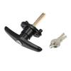 X AUTOHAUX 1Set Truck Cap Locking T-Handles for Pickup Truck Cap Camper Shell T-Handles Lock with 2 Keys for Most Brands of Truck Caps Camper Tops Blind Mount Locking T-Handle view 1