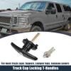 X AUTOHAUX 1Set Truck Cap Locking T-Handles for Pickup Truck Cap Camper Shell T-Handles Lock with 2 Keys for Most Brands of Truck Caps Camper Tops Blind Mount Locking T-Handle view 2