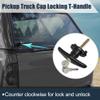 X AUTOHAUX 1Set Truck Cap Locking T-Handles for Pickup Truck Cap Camper Shell T-Handles Lock with 2 Keys for Most Brands of Truck Caps Camper Tops Blind Mount Locking T-Handle view 3