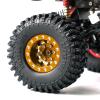 OGRC 1.0 Wheels Deep Dish Rims Negative Offset 7mm Wheels with New Compound 1.0 Tires for Axial SCX24 Gladiator Bronco C10 JLU Deadbolt RC Crawler Upgrades Parts (Orange) view 2