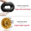 OGRC 1.0 Wheels Deep Dish Rims Negative Offset 7mm Wheels with New Compound 1.0 Tires for Axial SCX24 Gladiator Bronco C10 JLU Deadbolt RC Crawler Upgrades Parts (Orange) view 4