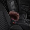 Real Long Wool Car Center Console Cover, Universal Interior Accessory Fit for Most SUV/Truck/Auto, Armrest Cushion Pad, Soft Warm & Fluffy for Winter Brown view 1