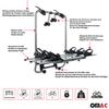 3 Bike Rack Carrier Hitch Mount for Mitsubishi Outlander PHEV 2018-2022 Black view 3