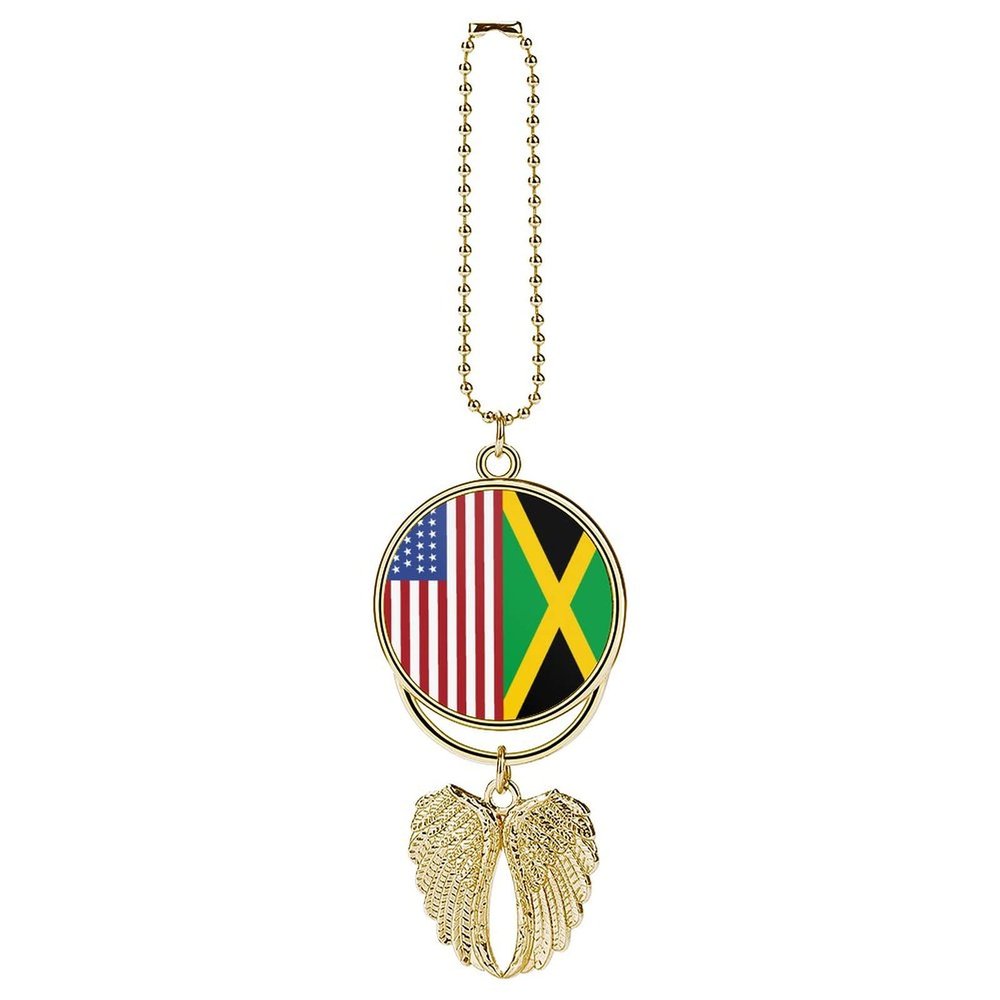 USA Fiag Jamaican Flag Funny Car Pendant Rearview Mirror Hanging Ornament Interior Suspension Accessories Decor