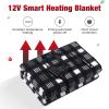 Electric Car Blanket,12V Polar Fleece Blanket Heated Blanket for Car Trucks Winter Cold Weather Heated Car Blanket, 110X145cm view 2
