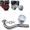 Exhaust Pipe & Muffler for: Predator 459 Max Performance, Duroma 18hp, 16hp, XP16HPE, XP18HPE Go Kart & mini bikes. view 1