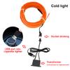 EL Wire LED Strip Lights, 10FT/3M USB Auto Neon Light Strip with Sewing Edge, Electroluminescent Car Ambient Lighting Kits with Fuse Protection, Car Decoration Accessories (Orange/10FT) view 2
