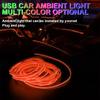 EL Wire LED Strip Lights, 10FT/3M USB Auto Neon Light Strip with Sewing Edge, Electroluminescent Car Ambient Lighting Kits with Fuse Protection, Car Decoration Accessories (Orange/10FT) view 3