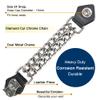 Dream Apparel 4PCS Motorcycle Vest Extenders for Men, Biker Vest Extenders with Faux Leather Ends and Double Chrome Chains view 2