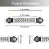 Dream Apparel 4PCS Motorcycle Vest Extenders for Men, Biker Vest Extenders with Faux Leather Ends and Double Chrome Chains view 3