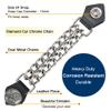 Dream Apparel 4PCS Motorcycle Vest Extenders for Men, Biker Vest Extenders with Faux Leather Ends and Double Chrome Chains view 2