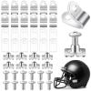 Fabbay 32 Pcs Football Helmet Repair Kit Football Helmet Hardware Kit R Shape Visor Clips Screws Nuts with Rubber Gaskets for Hockey Baseball Sports view 1
