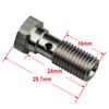 KRD PERFORMANCE Universal Stainless Steel M10x1.25 Metric Thread Turbo Brake Line Banjo Bolt with M10 Copper Washers, Single Banjo Bolt 24mm Length view 2