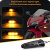 QUASCO 4PCS Universal Motorcycle Turn Signals Front Rear LED Turn Signal Light Sequential Amber Blinkers for Motorbike Scooter Quad Cruiser Off Road Touring view 2