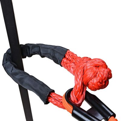Astra Depot 1/2 inch (ynthetic Soft Rope Shackle for Emergency Off Road Recovery Rope 38,000lb (Red, 1pc)