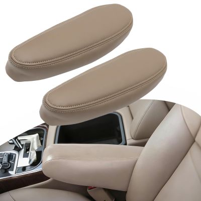 GXARTS Front Driver and Passenger Side Seat Leather Armrest Cover Replacement #522 or 52i Medium Neutral Tan Fit for Chevy Silverado Avalanche Tahoe Suburban GMC Sierra Yukon 2000-2006