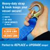 Boat Trailer Winch Strap with Hook, Heavy Duty Replacement for Hand Crank Trailer, 2 Inch x 20 Feet, 10,000 Lbs Capacity, Towing and Bow Boat Strap view 2