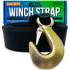 Boat Trailer Winch Strap with Hook, Heavy Duty Replacement for Hand Crank Trailer, 2 Inch x 20 Feet, 5,000 Lbs Capacity, Towing and Bow Boat Strap view 1