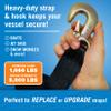Boat Trailer Winch Strap with Hook, Heavy Duty Replacement for Hand Crank Trailer, 2 Inch x 20 Feet, 5,000 Lbs Capacity, Towing and Bow Boat Strap view 2