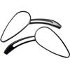 MotorToGo 1Pair CNC Black 3D Skull TearDrop Motorcycle Mirrors Compatible for Ducati Monster 1100 view 2