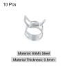 uxcell 10pcs 13mm Spring Band Type Action Fuel/Silicone Vacuum Hose Pipe Clamp Low Pressure Air Clip Clamp, Zinc Plated view 3