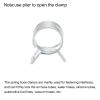 uxcell 10pcs 13mm Spring Band Type Action Fuel/Silicone Vacuum Hose Pipe Clamp Low Pressure Air Clip Clamp, Zinc Plated view 4