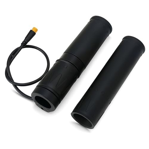 VBESTLIFE Electric Throttle Grip, 1 Pair FT-158X Rubber Split Half Rotation Throttle with Joint for E Bike 3 Pin Male Head