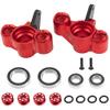 ShareGoo Aluminum Front Steering Knuckle Steering Blocks Caster Blocks w/Pivot Ball Compatible with Arrma 1/8 V5 Kraton Outcast Notorious 6S BLX Upgrades Parts (Red) view 1
