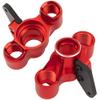 ShareGoo Aluminum Front Steering Knuckle Steering Blocks Caster Blocks w/Pivot Ball Compatible with Arrma 1/8 V5 Kraton Outcast Notorious 6S BLX Upgrades Parts (Red) view 3