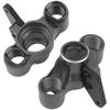 ShareGoo Aluminum Front Steering Knuckle Steering Blocks Caster Blocks w/Pivot Ball Compatible with Arrma 1/8 V5 Kraton Outcast Notorious 6S BLX Upgrades Parts (Black) view 3
