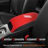 LEXLEY For Dodge 2011-2020 Journey Interior Accessories Hash Mark Center Console Pad Waterproof Anti-Scratch Leather Protector Covers Armrest Box Cover -Red+Black view 2