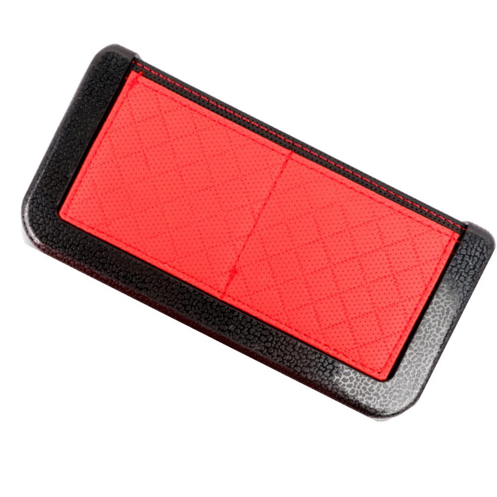 ihreesy Car Seat Organizer,Self-adhesive PU Leather Storage Bag Universal Mobile Phone Pocket Storage Box Multifunctional Cell Phone Sunglass Holder Car Accessories,Red