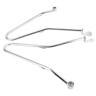 Saddle Bag Mount Brackets, Motorcycle Saddlebag Support Bars, Saddle Bag Mounting Guard Bracket Fit for Triumph Bonneville T100 for Thruxton 900(A (silver))