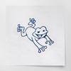 2 Pcs - No Background Decal Stickers of Smiling Frog Jumping (Navy Blue) Premium Waterproof Vinyl Decal Stickers for Laptop Phone Accessory Helmet Car Window Mug Tuber Cup Door USCSKUS512314AB090622 view 1