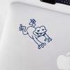 2 Pcs - No Background Decal Stickers of Smiling Frog Jumping (Navy Blue) Premium Waterproof Vinyl Decal Stickers for Laptop Phone Accessory Helmet Car Window Mug Tuber Cup Door USCSKUS512314AB090622 view 3