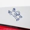 2 Pcs - No Background Decal Stickers of Smiling Frog Jumping (Navy Blue) Premium Waterproof Vinyl Decal Stickers for Laptop Phone Accessory Helmet Car Window Mug Tuber Cup Door USCSKUS512314AB090622 view 4