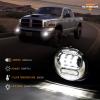 Auxbeam LED Fog Lights for Dodge Ram 1500 02-08 2500/3500 03-09 - Chrome view 2