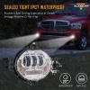 Auxbeam LED Fog Lights for Dodge Ram 1500 02-08 2500/3500 03-09 - Chrome view 4