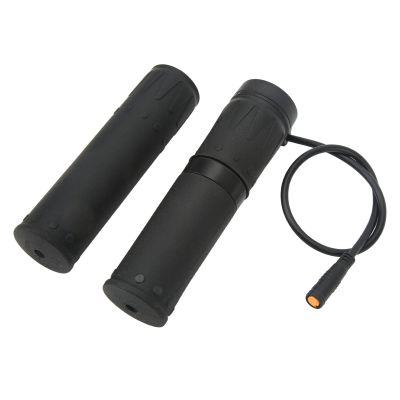 Electric Bike Throttle Grip Half Twist 22.2mm Handlebar 12V-72V Compatible Rubber Grip Speed Control for E Bike Scooter Mountain Bike Conversion