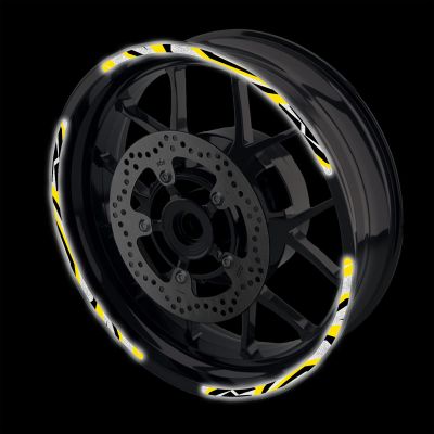 MC MOTOPARTS Yellow Reflective Wheel Stripes Sticker SH09 Compatible with TUONO V4 RR 15-21 MANA 850 Dorsoduro 900 18-20