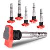 FINDAUTO UF483 06C905115M Ignition Coil Coils Pack Compatible for A-udi A6 Q-uattro 3.0L 2002-2004,for A-udi A6 3.0L 2002-2005,for A-udi A4 3.0L 2002-2005 set of 6 view 1