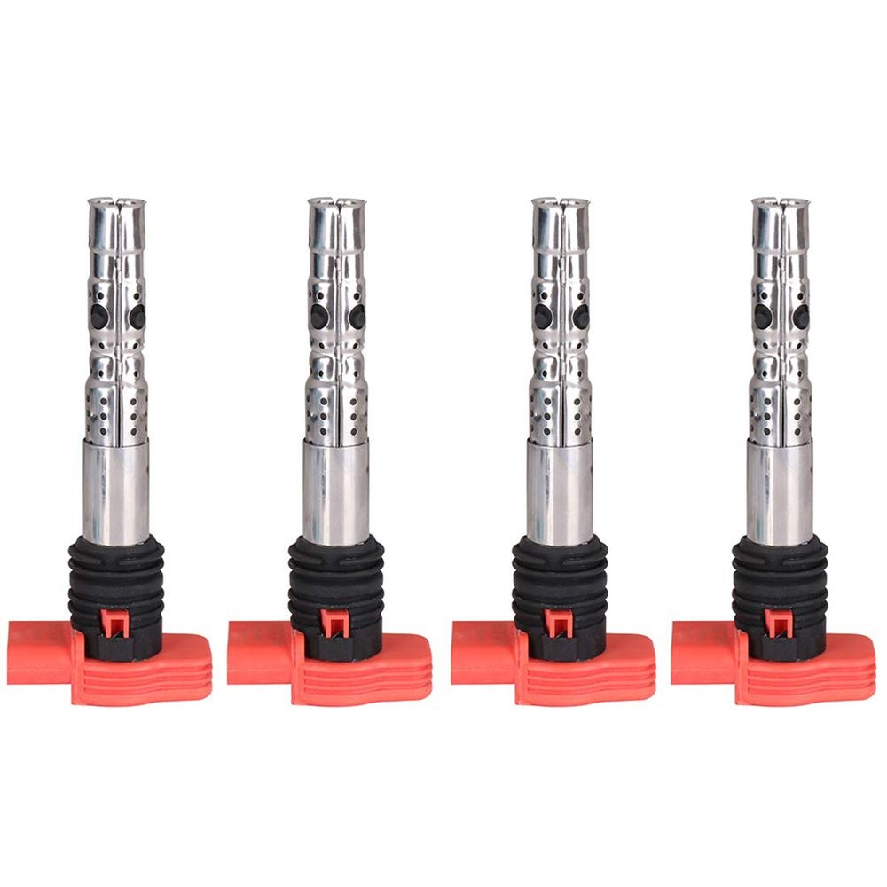 FINDAUTO UF483 06C905115M Ignition Coil Coils Pack Compatible for A-udi A6 Q-uattro 3.0L 2002-2004,for A-udi A6 3.0L 2002-2005,for A-udi A4 3.0L 2002-2005 set of 4