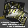 MC MOTOPARTS Yellow Reflective Wheel Stripes Sticker SH09 Compatible with Ninja 250R EX250 Z800 2013-18 Ninja 1000 11-19 view 3