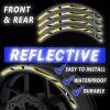 MC MOTOPARTS Yellow Reflective Wheel Stripes Sticker SH09 Compatible with Ninja 250R EX250 Z800 2013-18 Ninja 1000 11-19 view 4