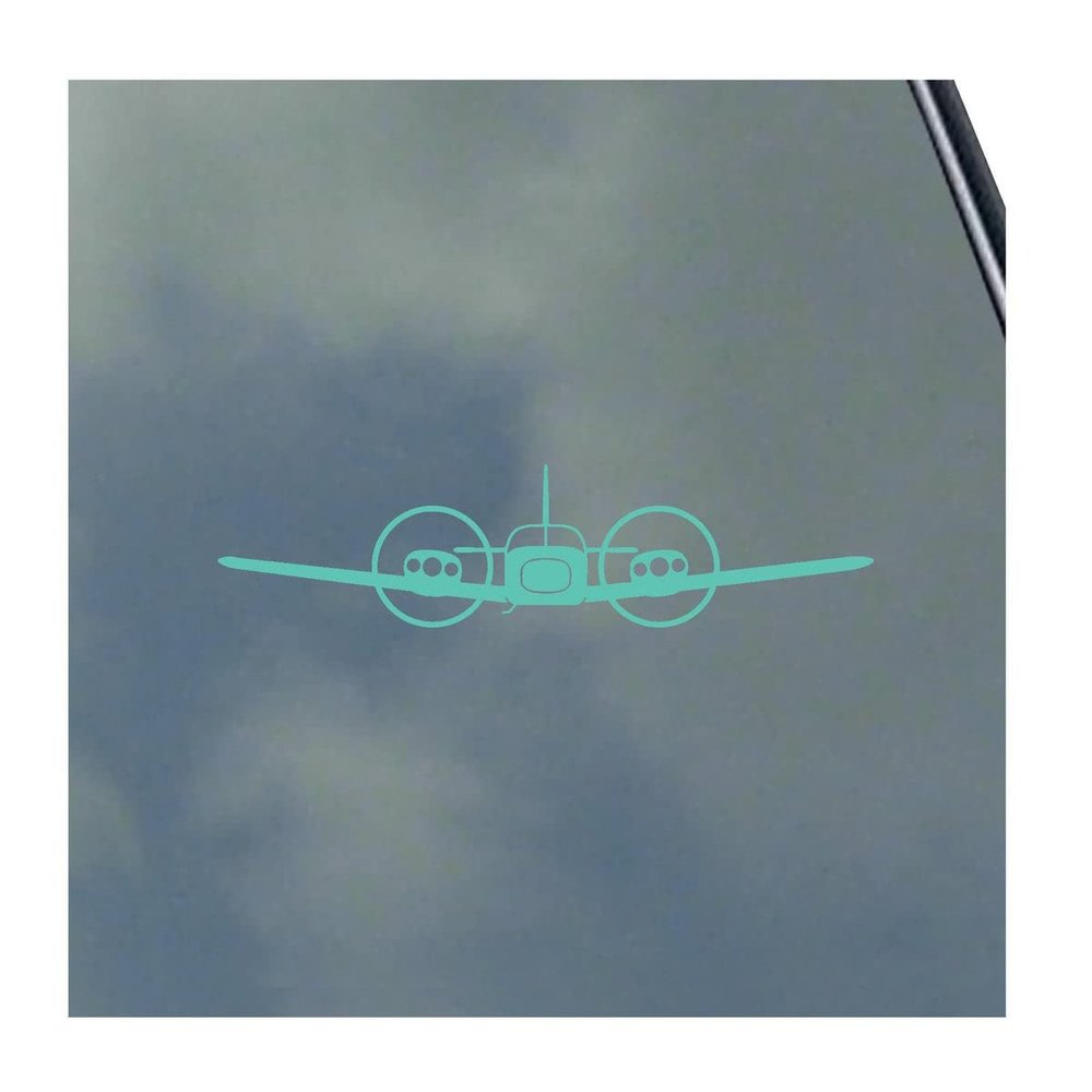 Piper PA-34 Seneca Pilot Front with Split Window and Round Inlets Vinyl Sticker Decal PA34 Seneca II III V Civil Aviation Piper