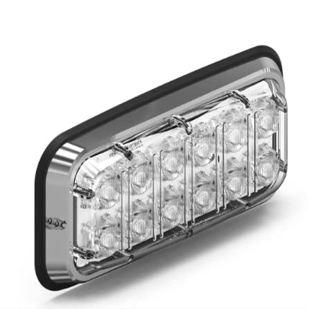 Feniex Reverse Lux 7x3 | Ultra High Visibility, 180 Light Spread | Rear Mount Signal Light | 12 LEDs, Super Bright 3 Watt LEDs, SAE Class 1, NFPA | Emergency Warning Lights